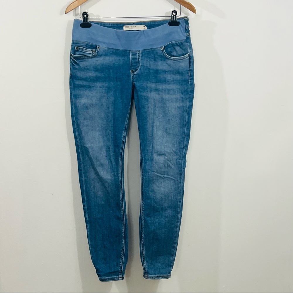 ASOS Maternity Skinny Leg Pull On Stretch Elastic Waist Jeans Sz 6